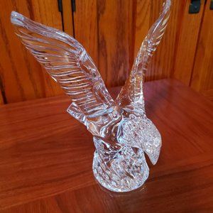 Waterford Crystal Eagle Sculpture: Eagle Wing Fred Curtis Artist Vintage 1995